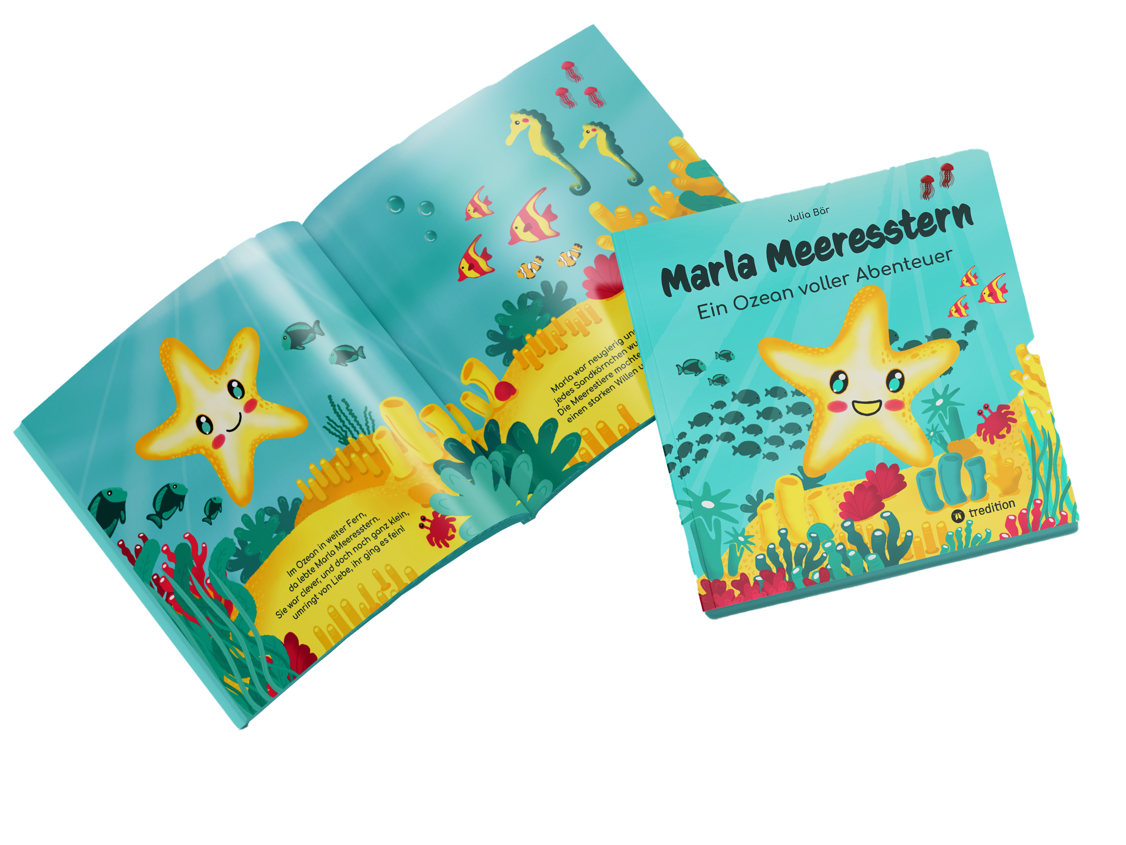 Hier sieht man das Buch: Cover und die ersten Innenseiten der Geschichte.